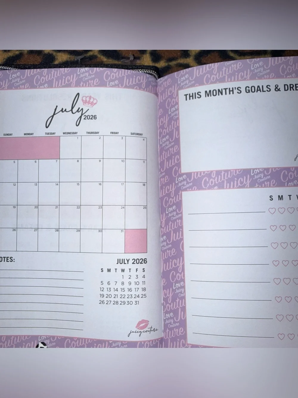 New Juicy Couture Girly Royalty Scottie Dog 2026–2027 Planner with Crown Pen